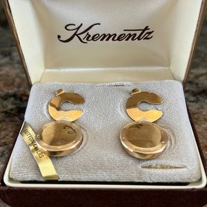 Vintage Krementz 14kt gold Overlay Button Covers